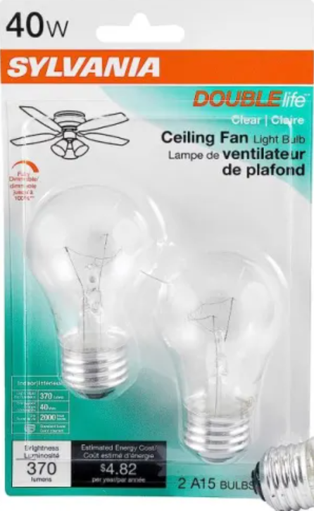 sylvania ceiling fan light bulb