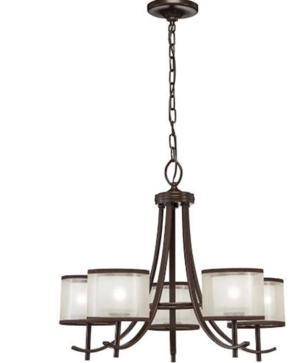 Hampton Bay 5 Light Bronze Ceiling Chandelier